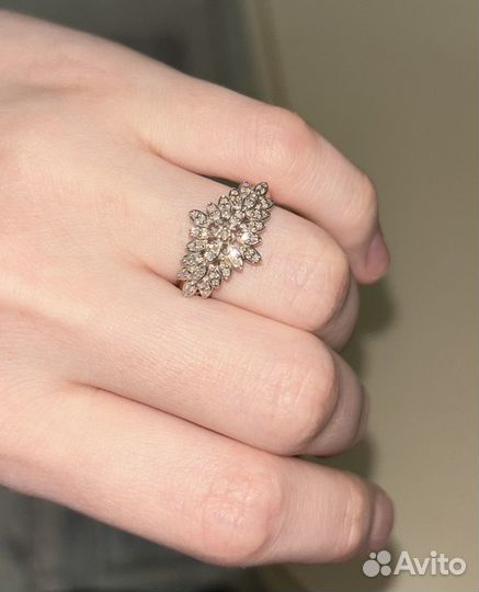 Кольцо золотое бриллиантовое 585 проба