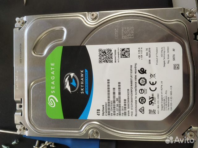 Seagate Skyhawk 4Tb st4000vx007 купить в Москве | Электроника | Авито