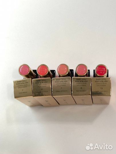 YSL румяна- блеск для губ babydoll kiss&blush