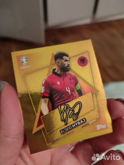 Наклейки topps euro 2024 (золото И АВТОГРАФ есть)