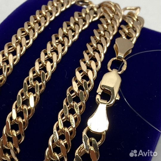 Цепь золотая мужская 55