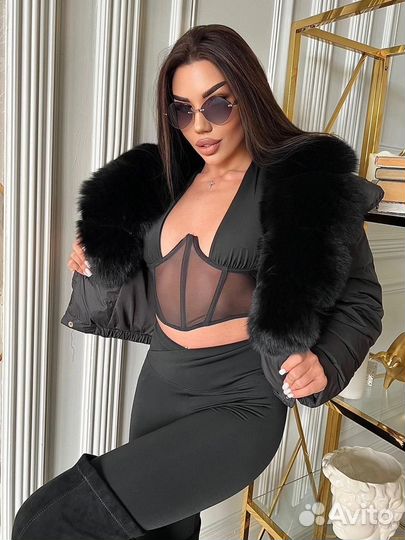 Куртка с мехом песца