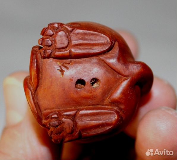 Статуэтка Манеки Неко Нэцкэ из Дерева Самшит ru*33