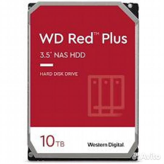 Жесткий диск SATA 10TB 6GB/S 256MB RED plus WD101efbx WDC