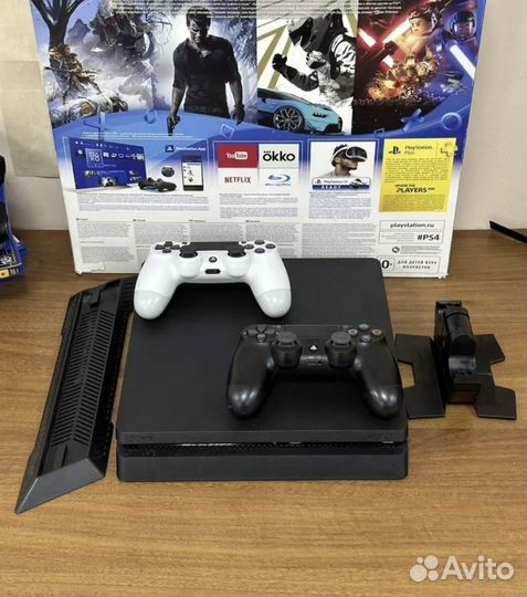 Sony playstation 4 slim 1tb + игры (возможен обмен