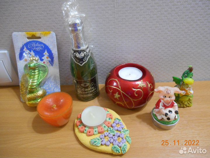 Новогодние свечи, светильники, сувениры