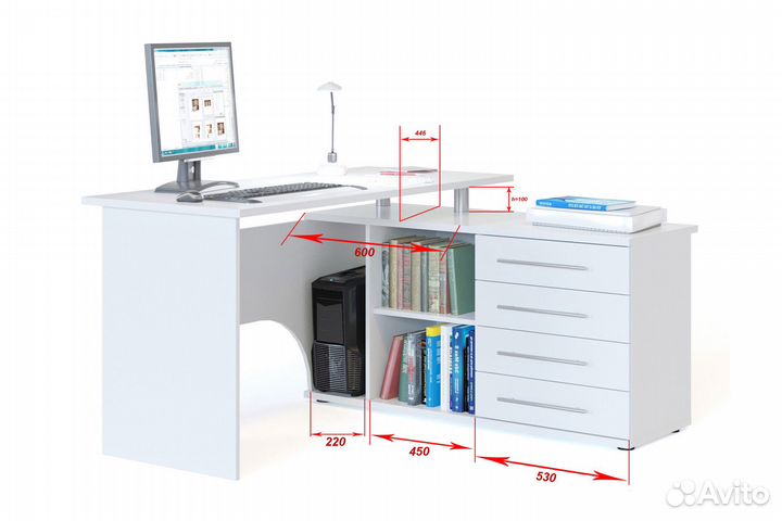 Компьютерный стол кст-109 правый