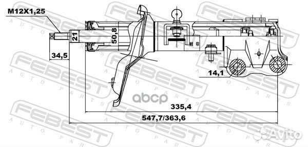 Амортизатор передний левый GAS.twin tube 046608