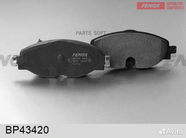 Fenox BP43420 Колодки тормозные дисковые перед пра