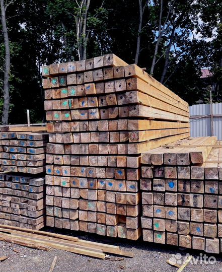 Брус обрезной 100х200х6000мм 1 сорт ГОСТ