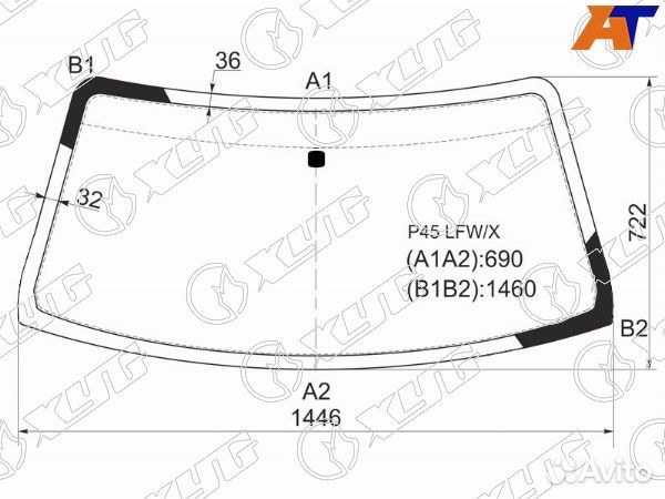 Стекло лобовое mitsubishi challenger