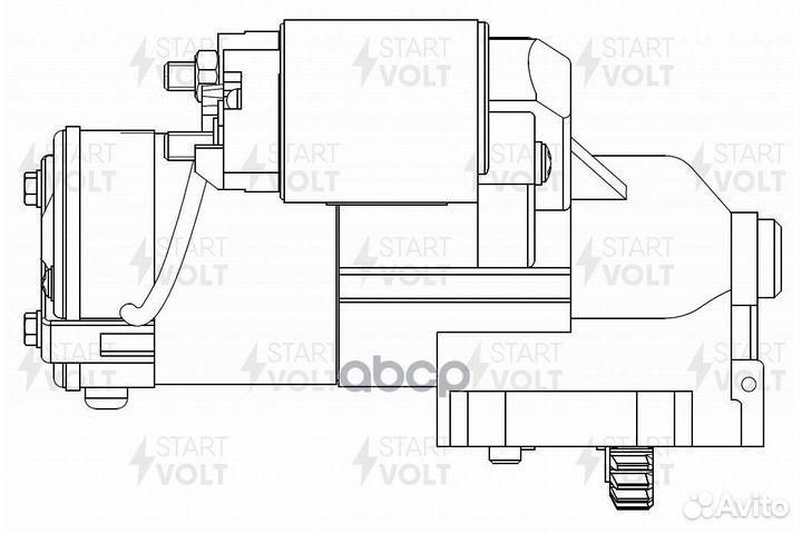 Стартер для а/м Geely Atlas (18) 1.8T 1,4кВт (LSt