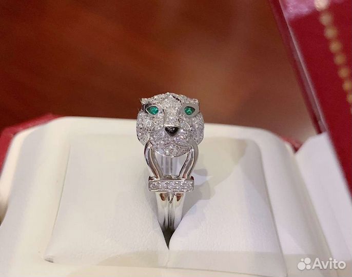 Кольцо Cartier Panthere белое золото 750