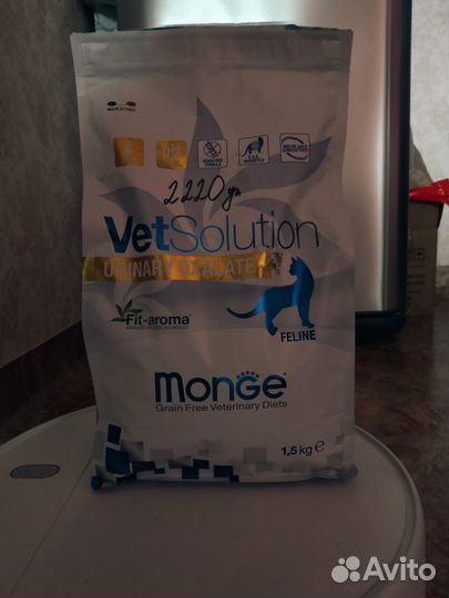 Корм лечебный сухой для кошек Оксалат монж