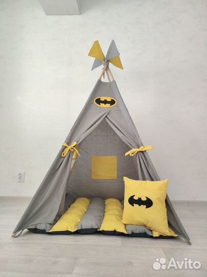 Вигвам детский Бэтмен, палатка, шатер, новый, сер