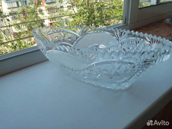 Ваза салатница хрусталь СССР