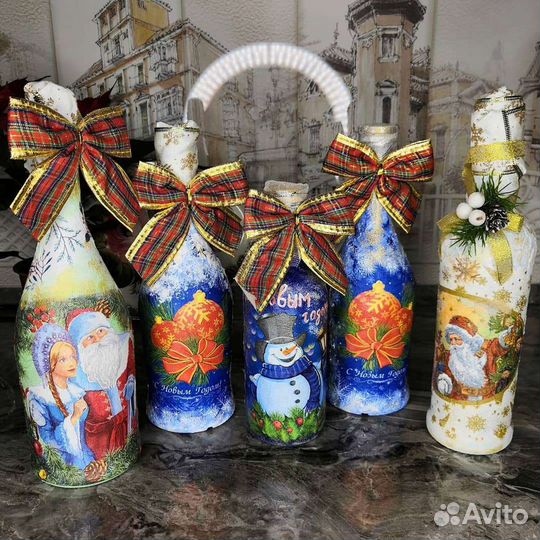 Быки, декупаж, букет из конфет, носков