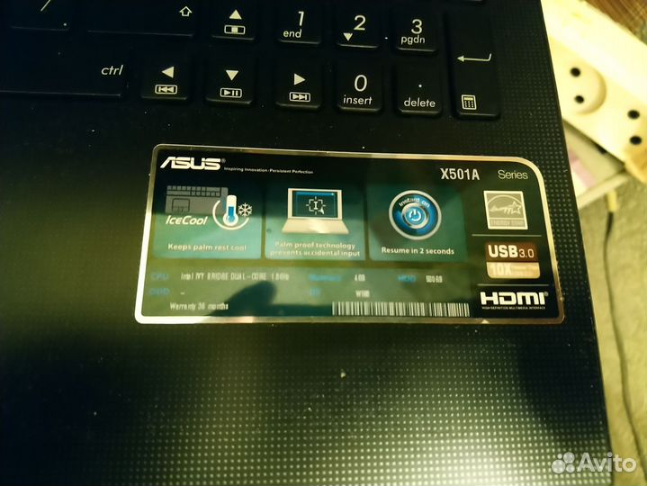 Ноутбук asus X501A