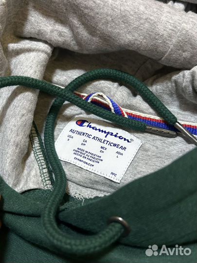 Худи муж S «Champion» Green. Sweatshirt Hoodie