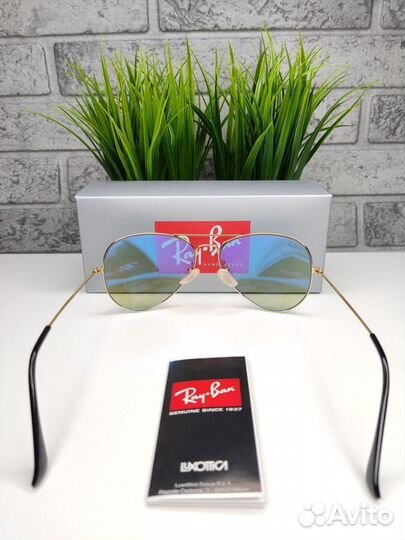 Очки Ray Ban Aviator Light Ocean Прозрачный