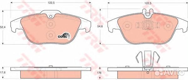 Колодки тормозные задние TRW GDB1738 GDB1738 TRW