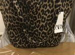 Zara сумка шоппер леопардовая