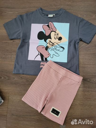 Летний костюм для девочек 104 110 116 128
