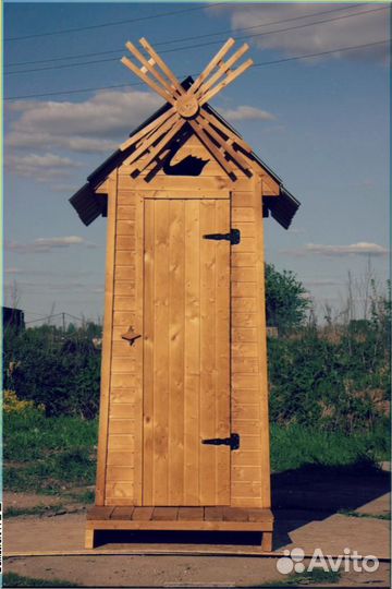 Дачный туалет с декором ERR