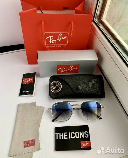 Очки ray ban frank голубые