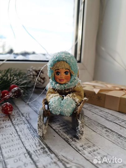 Ватные елочные игрушки