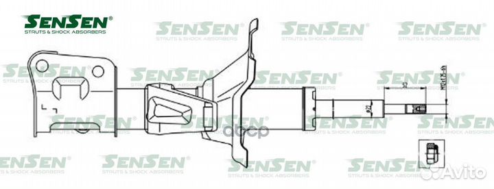 Амортизатор honda civic 01/01-09/05 пер.лев.газ