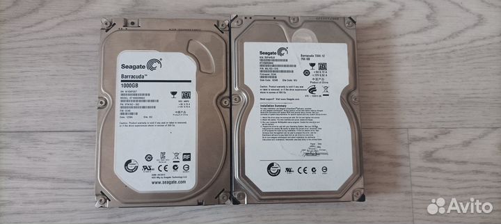 Жесткие диски (1 тб, 750 гб) - 2 шт