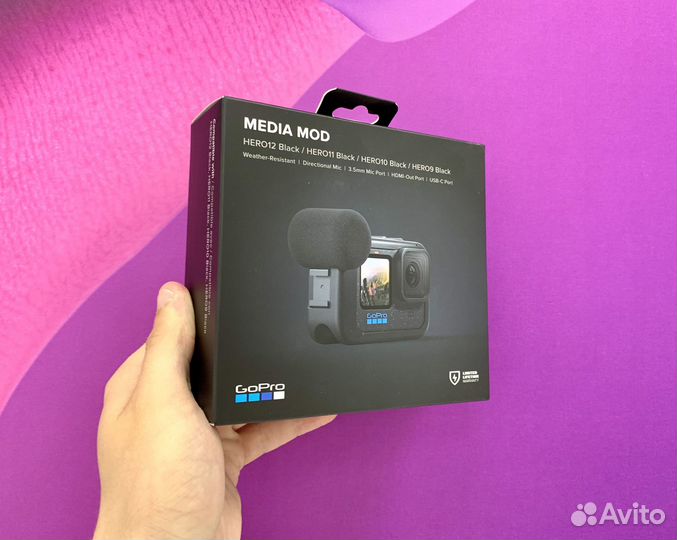 Медиамодуль с микрофоном и hdmi для GoPro hero9/10