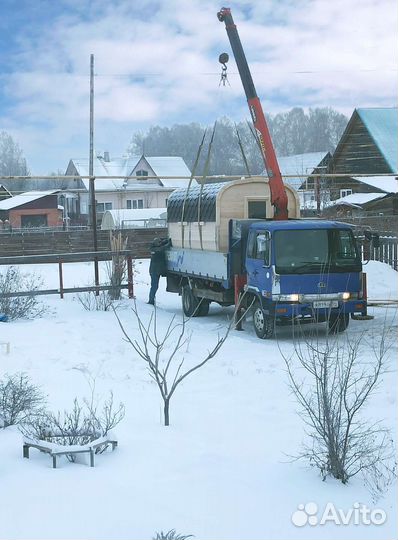 Баня бочка квадро