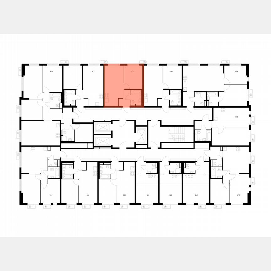 1-к. квартира, 34,2 м², 20/24 эт.
