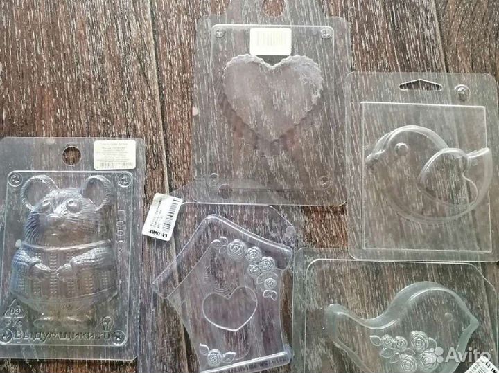 Формы для мыла пластиковые и силиконовые