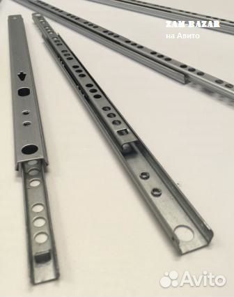 Направляющие для ящиков узкие 17х342мм в паз