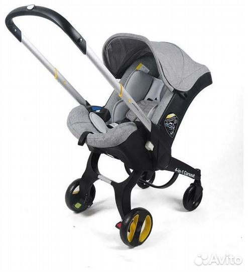 Коляска-автокресло Foo 4 в 1 серая