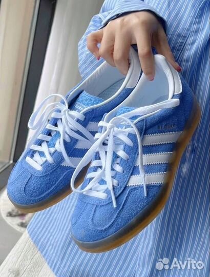 Кеды Gazelle Indoor Blue Fusion Gum оригинал