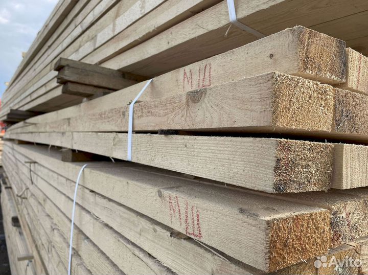 Доска обрезная 40х100х6000