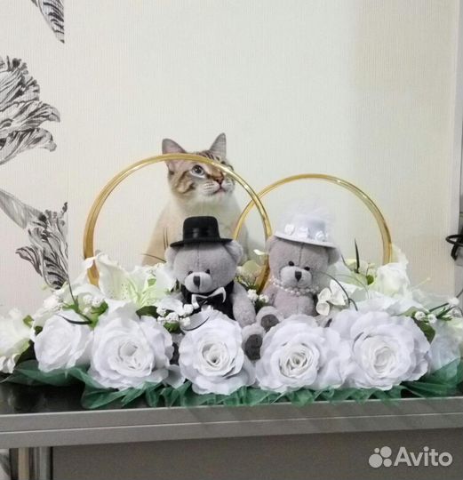 Свадебные кольца на автомобиль