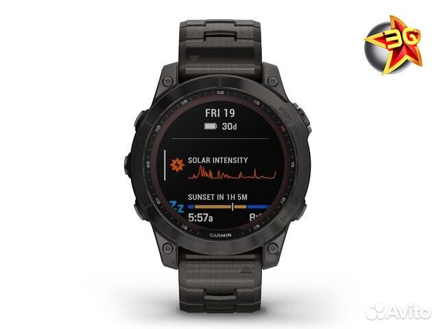 Часы Garmin Fenix 7 Sapphire Solar Titanium Grey 0 Новый