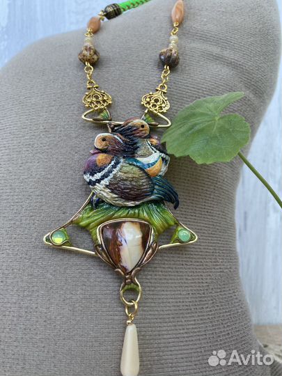Колье чокер «Мандарины»с яшмой Пикассо