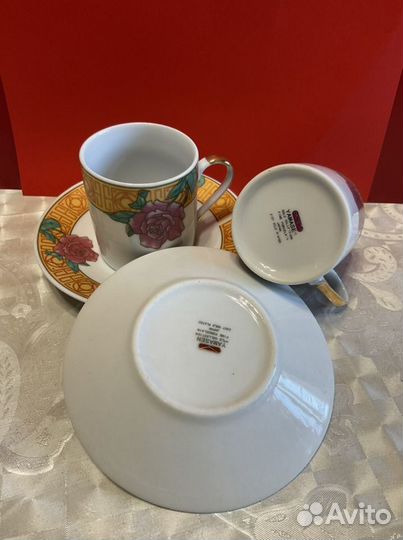 Кофейные чашки с блюдцами Yamasen Япония набор