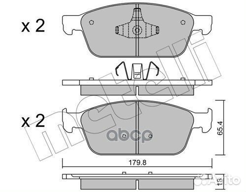 22-0989-0 колодки дисковые передние Ford Focus