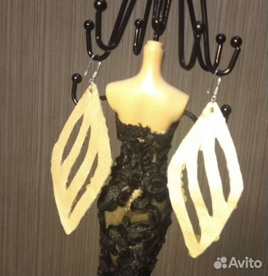 Серьги ручной работы из стеклянных страз AB