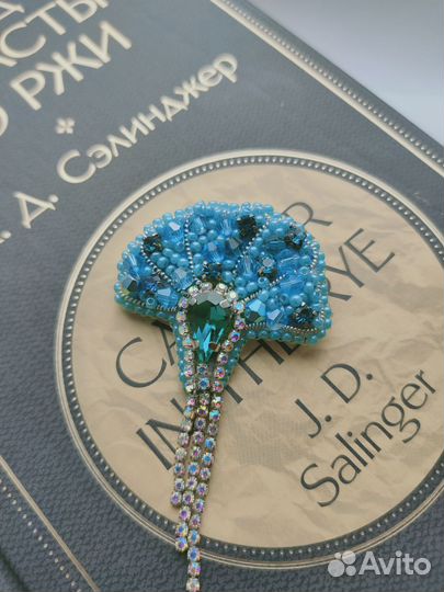 Брошь ручной работы Василёк