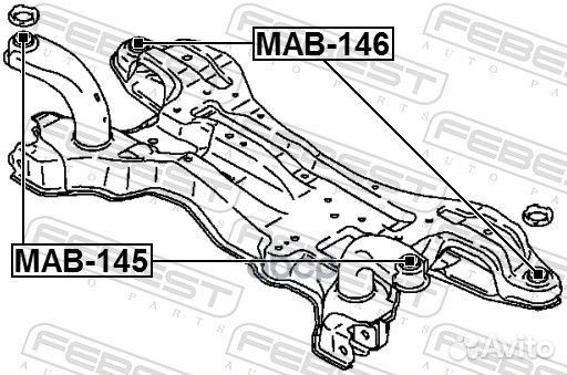 Сайлентблок подрамника mitsubishi grandis 03-09