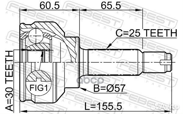 ШРУС внешний mitsubishi lancer CS 2000-2009 041