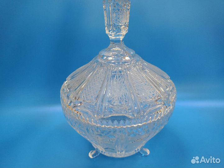 Бонбоньерка/конфетница хрустальная